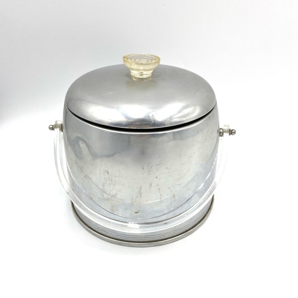 Other - Ice Bucket Barware Mid Century Modern KROMEX Aluminum Covered Ice Bucket *Dent*